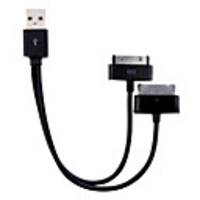 USB to 30 Pin Dock Connector and Samsung Galaxy Tab Cable Kit (20cm, Black)