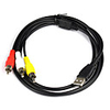 USB to RCA Cable USB2.0 Male to 3 RCA Male Coverter Stereo Audio Video Cable Television Adapter Wire AV A/V TV Adapter