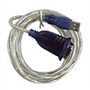 USB to RS232 Serial 9pin Adapter Cable Transparent Blue 1.8m