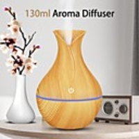USB Wood Grain Essential Oil Diffuser Ultrasonic Air Humidifier Household Aroma Diffuser Aromatherapy Mist Maker with Light