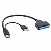 USB3.0 to SATA Dual Powered SATA 22 Pin Hard Drive USB 3.0 Cable High Speed Adapter Cable for External 2.5 inch SATA HDD SSD miniinthebox