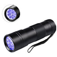 UV MeterMall Flashlight Black Light Flashlights / Torch 600 lm LED LED 12 Emitters 1 Mode Professional Durable Camping / Hiking / Caving Everyday Use Fishing Outdoor Purple Light Source Color Black