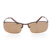 UV400 Resin Polarized Glare-Guard TAC Alloy Frame Driving Sunglasses(Dark Brown)