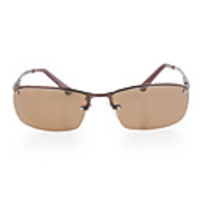 UV400 Resin Polarized Glare-Guard TAC Alloy Frame Driving Sunglasses(Dark Brown)
