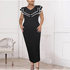v-neck sleeveless stitching ruffled bag hip s-5xl plus size women