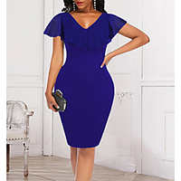 v-neck stitching mesh high waist bag hip skirt bridesmaid dress plus size women