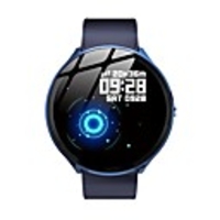 V12 Tempered Glass Heart Rate Blood Oxygen Breathing Light Music Control Fitness Map Leather Smart Watch