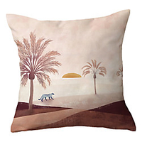 Vacation Double Side Cushion Cover 1PC Soft Decorative Square Throw Pillow Cover Cushion Case Pillowcase for Sofa Bedroom Livingroom Outdoor Superior Quality Machine Washable Outdoor Cushion for Sofa Couch Bed Chair miniinthebox