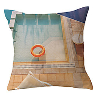 Vacation Swimming Double Side Cushion Cover 1PC Soft Decorative Square Throw Pillow Cover Cushion Case Pillowcase for Sofa Bedroom Livingroom Outdoor Superior Quality Machine Washable Outdoor Cushion for Sofa Couch Bed Chair miniinthebox