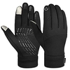 vbiger winter warm gloves touch screen gloves driving gloves cycling gloves for men women (small,  black)