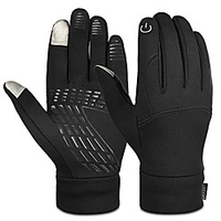 vbiger winter warm gloves touch screen gloves driving gloves cycling gloves for men women (small,  black)