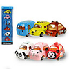 Vehicle Playset Construction Truck Toys Friction Vehicle Mini Cat Mouse Drop-resistant Alloy Mini Car Vehicles Toys for Party Favor or Kids Birthday Gift 6 pcs / Kid