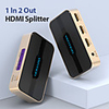 Vention HDMI Splitter 1x2 4k 3D Splitter HDMI Switch Adapter 1 In 2 Out With Power Supply Metal Type For Xbox Amplifier HDCP new