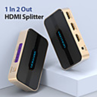 Vention HDMI Splitter 1x2 4k 3D Splitter HDMI Switch Adapter 1 In 2 Out With Power Supply Metal Type For Xbox Amplifier HDCP new