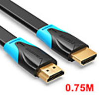 Vention HDMI to HDMI Cable Flat HDMI2.0 Cable Male to Male 4K2K 18Gbps Supports Ethernet 3D 4K Video for HDTV PS3/4 0.75m