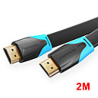 Vention HDMI to HDMI Cable Flat HDMI2.0 Cable Male to Male 4K2K 18Gbps Supports Ethernet 3D 4K Video for HDTV PS3/4 2m