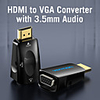 Vention HDMI to VGA Adapter HDMI Male to VGA Felame HD 1080P Audio Cable Converter With 3.5 Jack for PS4 Laptop PC Box Projector