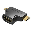 Vention Mini HDMI Adapter Micro HDMI Adapter 1080P Micro HDMI Male to HDMI Female Converter Type D to A HDMI Adapter for PS4 Camera HDTV Mini HDMI