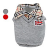 Vest with Plaid Shirt Collar for Dogs (XS-XL,  Assorted Colors)