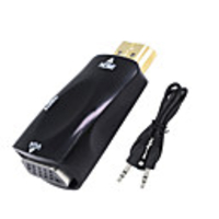 VGA / 3.5mm Adapter Cable,  VGA / 3.5mm to HDMI 1.4 Adapter Cable Male - Female 1080P Short(Under 20 cm)