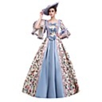 Victorian Medieval Renaissance Vacation Dress Dress Cosplay Costume Masquerade Ball Gown Women