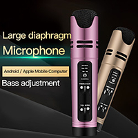 Video Condenser Microphone for Live Streaming Youtube Online Recording Karaoke for Mobile Phone Computer Support 6 Voice