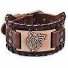 viking bracelet punk leather cuff bracelet gothic leather wristband bracelet with nordic amulet scandinavian talisman celtic pagan jewelry