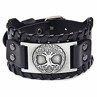 viking bracelet tree of life - nordic bracelet with yggdrasil amulet - pagan jewelry of dara celtic knot