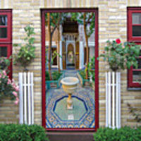 Villa Compound Self-adhesive Creative Door Stickers Living Room DIY Decorative Home Waterproof Wall Stickers