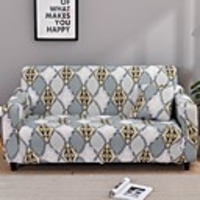 Vintage 1-Piece Sofa Cover Couch Cover Furniture Protector Soft Stretch Sofa Slipcover Spandex Jacquard Fabric Super Fit for 1~4 Cushion Couch and L Shape Sofa, Easy to Install