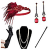 Vintage 1920s The Great Gatsby Gloves Flapper Headband Women