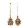 vintage boho ethnic water drip beads dangle drop earrings for women jewelry accessories (orange)