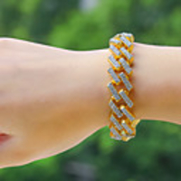 Vintage Bracelet Cuban Link Birthday European Trendy Alloy Bracelet Jewelry Gold / Silver For Party Evening