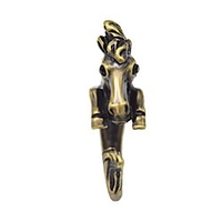 vintage bronze brass knuckle boho chic bronco war horse animal wrap mid finger ring
