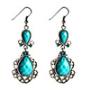 Vintage Drop Shaped Turquoise Earrings
