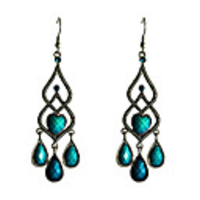 Vintage Droplight Shaped Turquoise Earrings