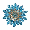 vintage flower brooch for women - black crystal rhinestones bouquet brooch with gold tone - great for wife, sisters, friends or daily wear