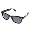 Vintage Gray Polarized Lens Black Wooden Frame Sunglasses