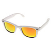 Vintage Laser Red Polarized Lens White Frame Sunglasses
