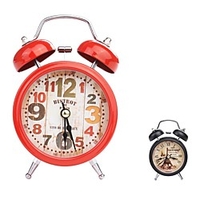 Vintage Night Light Alarm Clock European Retro Metal Alarm Clock Bedside Mute Needle Table Clock Gets bed Ringing Bell miniinthebox