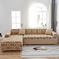 Vintage Pattern Print 1-Piece Sofa Cover Couch Cover Furniture Protector Soft Stretch Sofa Slipcover Spandex Jacquard Fabric Super Fit for 1~4 Cushion Couch and L Shape Sofa, Easy to Install