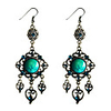 Vintage Pendant Turquoise Earrings