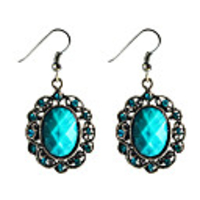 Vintage Sapphire Turquoise Earrings