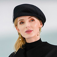 Vintage Style Elegant 100% Wool Hats / Headwear with Solid / Tulle 1pc Special Occasion / Party / Evening Headpiece miniinthebox