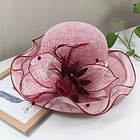 Vintage Style Elegant Tulle / Linen / Polyester Blend Hats / Headwear / Straw Hats with Feather / Appliques / Split Joint 1 PC Casual / Holiday Headpiece miniinthebox
