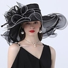 Vintage Style Fashion Tulle / Organza Hats / Headwear with Bowknot / Flower / Trim 1 PC Wedding / Outdoor / Horse Race Headpiece miniinthebox