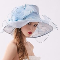 Vintage Style Fashion Tulle / Organza Hats / Headwear with Bowknot / Printing / Flower 1 PC Wedding / Outdoor Headpiece miniinthebox