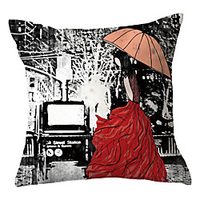 Vintage Woman Double Side Cushion Cover 1PC Soft Decorative Square Throw Pillow Cover Cushion Case Pillowcase for Sofa Bedroom Livingroom Outdoor Superior Quality Machine Washable Outdoor Cushion for Sofa Couch Bed Chair miniinthebox