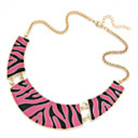 Vintage Zebras Alloy Acrylic Necklace