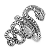 viper snake ring,  sterling silver 925,  serpent animal wrap,  with free jewelry gift box (8)